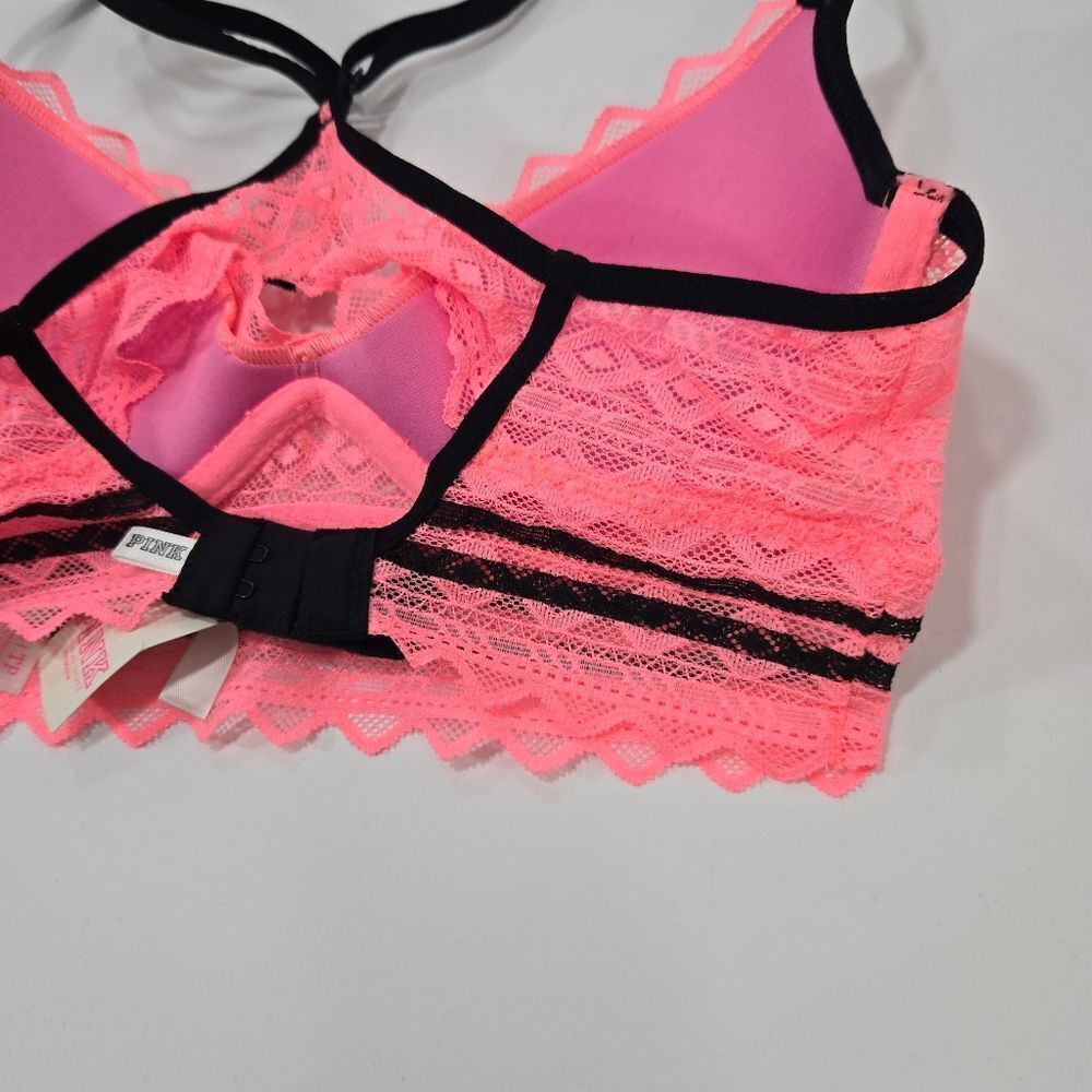 NWT PINK V. Secret racerback bright pink bra - Picture 8 of 15